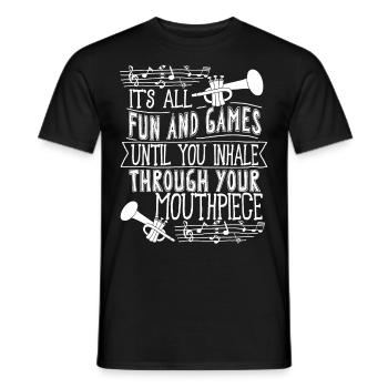 Trompeter Trompete Instrument Blechblasmusik - Männer T-Shirt - Schwarz - Vorne - AI Model Male 178 light (178cm)
