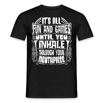 Trumpeter Trumpet Instrument Brass Music - Men's T-Shirt - black - Front - AI Model Male 178 light (178cm)