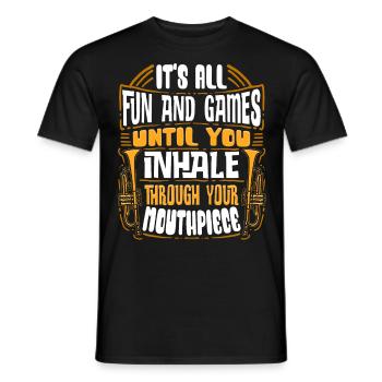 Trumpeter Trumpet Instrument Brass Music - Men's T-Shirt - black - Front - AI Model Male 178 light (178cm)