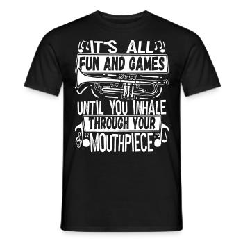 Trumpeter Trumpet Instrument Brass Music - Men's T-Shirt - black - Front - AI Model Male 178 light (178cm)