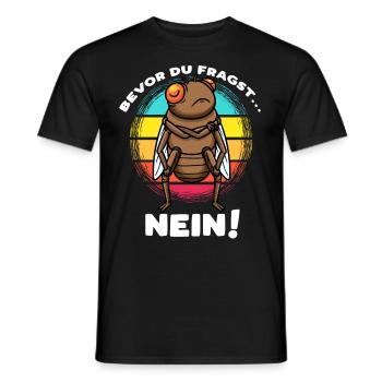 Retro Zikade Insekt Stur Nein Entomologie - Männer T-Shirt - Schwarz - Vorne - AI Model Male 178 light (178cm)