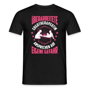 Überarbeitete Ergotherapeutin Ergotherapie - Männer T-Shirt - Schwarz - Vorne - AI Model Male 178 light (178cm)