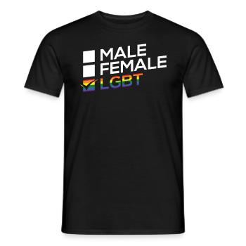 Gender Male Female LGBT Pride Month - Männer T-Shirt - Schwarz - Vorne - AI Model Male 178 light (178cm)