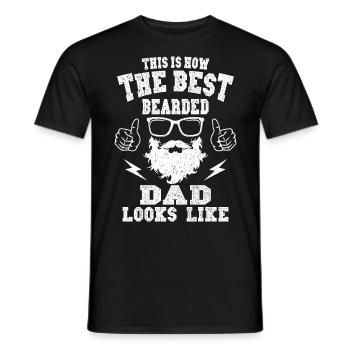 Voici à quoi ressemble le meilleur père barbu de la fête des pères Bart - T-shirt homme - noir - Devant - AI Model Male 178 light (178cm)