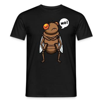 Insecte cigale têtu qui dit non - T-shirt homme - noir - Devant - AI Model Male 178 light (178cm)