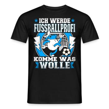 Fußball Fussballprofi Fußballspieler Junge Spruch - Männer T-Shirt - Schwarz - Vorne - AI Model Male 178 light (178cm)