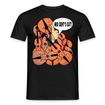 Cello Instrument Musiker Cellist Lustig - Männer T-Shirt - Schwarz - Vorne - AI Model Male 178 light (178cm)