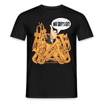 Trompete Blechblasinstrument Trompeter - Männer T-Shirt - Schwarz - Vorne - AI Model Male 178 light (178cm)