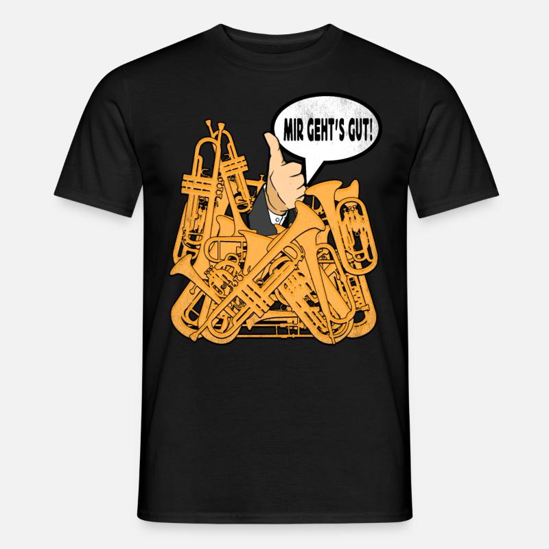 Trompete Blechblasinstrument Trompeter - Männer T-Shirt - Schwarz