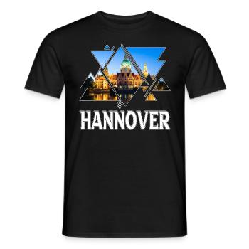 Hanovre Allemagne Ville Skyline Home Love - T-shirt homme - noir - Devant - AI Model Male 178 light (178cm)