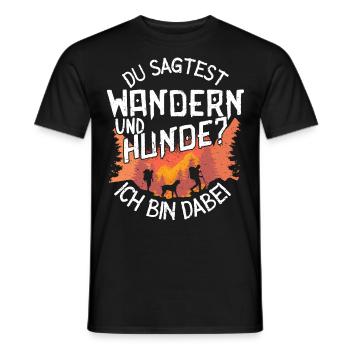 Wandern Hunde Hund Berge Wanderer Spruch Lustig - Männer T-Shirt - Schwarz - Vorne - AI Model Male 178 light (178cm)