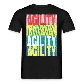 Agility Dog Sport Dog Sports Dog Training - T-shirt homme - noir - Devant - AI Model Male 178 light (178cm)