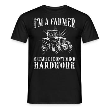 Farming Farmer Vintage Tractor I'm - Men's T-Shirt - black - Front - AI Model Male 178 light (178cm)