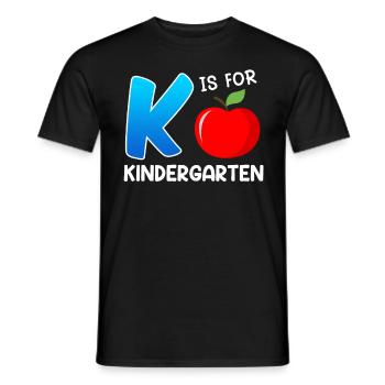 Kinder K stands for Kindergarten - Men's T-Shirt - black - Front - AI Model Male 178 light (178cm)