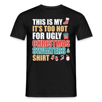 Il fait trop chaud pour un pull de Noël moche - T-shirt homme - noir - Devant - AI Model Male 178 light (178cm)