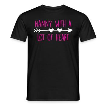 Nounou avec beaucoup de cœur meilleure assistante maternelle - T-shirt homme - noir - Devant - AI Model Male 178 light (178cm)
