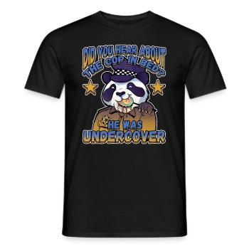Avez-vous entendu parler du flic au lit qu’il était - T-shirt homme - noir - Devant - AI Model Male 178 light (178cm)