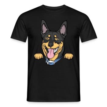 Doberman - T-shirt homme - noir - Devant - AI Model Male 178 light (178cm)