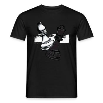 Chess Runner Checkers - Men's T-Shirt - black - Front - AI Model Male 178 light (178cm)