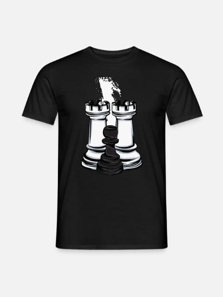 Chess Rook and Pawn - Men's T-Shirt - black