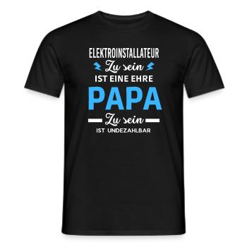 Zu sein ist eine ehre Papa ist Elektroinstallateur - Männer T-Shirt - Schwarz - Vorne - AI Model Male 178 light (178cm)