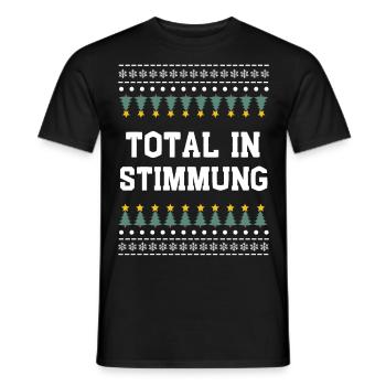 Total in Weihnachtsstimmung - Männer T-Shirt - Schwarz - Vorne - AI Model Male 178 light (178cm)