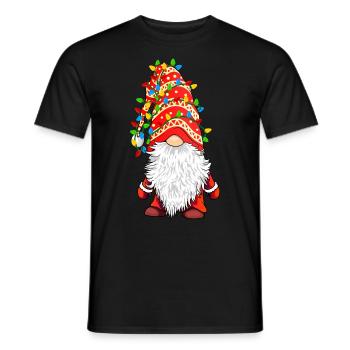 Zwerge Girlande Weihnachtsbaum Weihnachtswichtel - Männer T-Shirt - Schwarz - Vorne - AI Model Male 178 light (178cm)