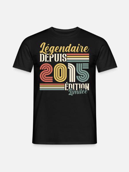 Légendaire Depuis 2015 - T-shirt homme - noir