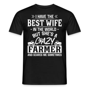 Farming Farmer Wife Vintage - Männer T-Shirt - Schwarz - Vorne - AI Model Male 178 light (178cm)