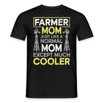 Farming Farmer Mom Mother Vintage - Männer T-Shirt - Schwarz - Vorne - AI Model Male 178 light (178cm)