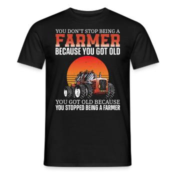 Farming Farmer Retired Grandpa - Männer T-Shirt - Schwarz - Vorne - AI Model Male 178 light (178cm)
