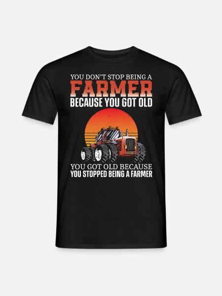 Farming Farmer Retired Grandpa - Men's T-Shirt - black