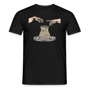 Töpfer Kunst DIY Keramik Lustiges Töpfern - Männer T-Shirt - Schwarz - Vorne - AI Model Male 178 light (178cm)