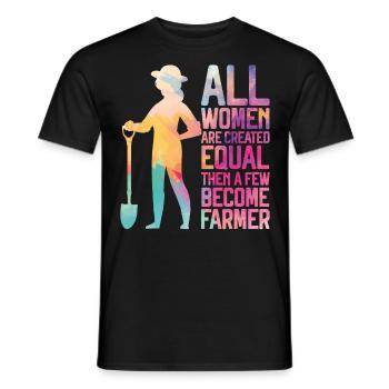 Farming Farmer Girl Female - Männer T-Shirt - Schwarz - Vorne - AI Model Male 178 light (178cm)