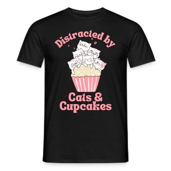 Katze Cupcake kawaii Cupcake und Katzen Liebhaber - Männer T-Shirt - Schwarz - Vorne - AI Model Male 178 light (178cm)