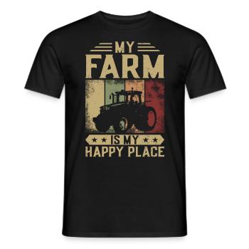 Farming Farmer Girl Vintage - Männer T-Shirt - Schwarz - Vorne - AI Model Male 178 light (178cm)