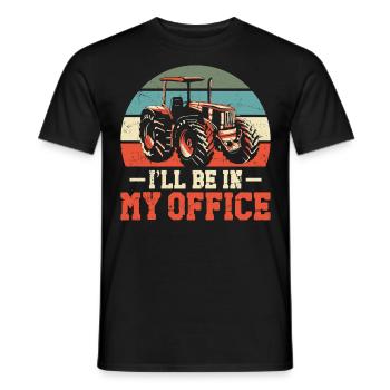Farming Farmer Vintage Tractor - Men's T-Shirt - black - Front - AI Model Male 178 light (178cm)