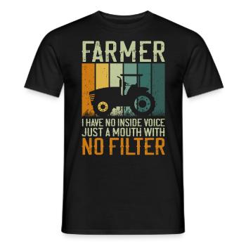 Farming Farmer Vintage Tractor - Männer T-Shirt - Schwarz - Vorne - AI Model Male 178 light (178cm)