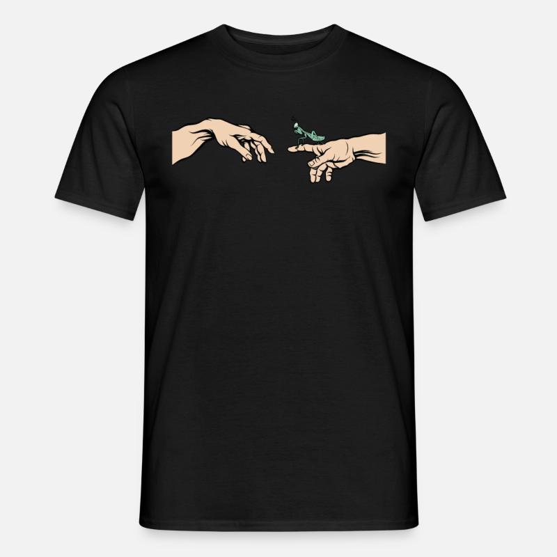 Gottesanbeterin Mantis religiosa Lustiges Mantis - Männer T-Shirt - Schwarz
