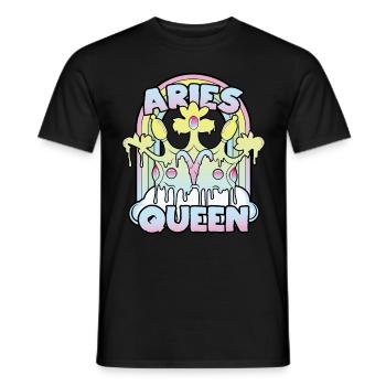 Widder Queen - Männer T-Shirt - Schwarz - Vorne - AI Model Male 178 light (178cm)