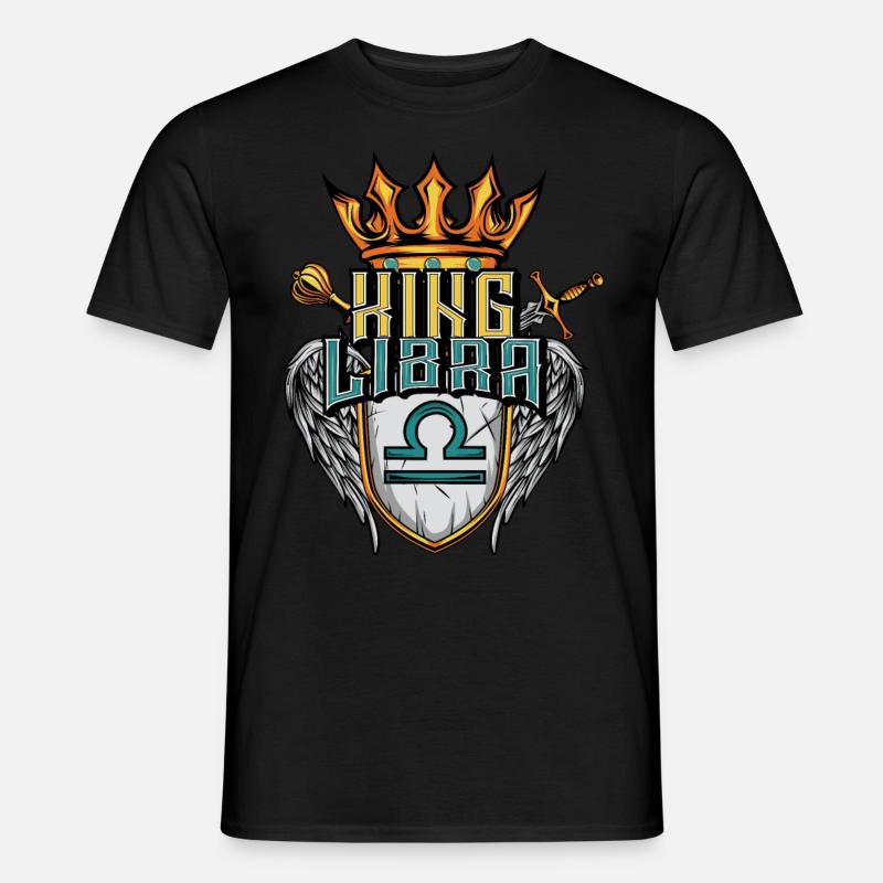 Waage Sternzeichen - Männer T-Shirt - Schwarz