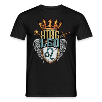 Leo Zodiac Sign - Men's T-Shirt - black - Front - AI Model Male 178 light (178cm)