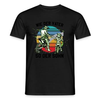 Père et fils Motocross - T-shirt homme - noir - Devant - AI Model Male 178 light (178cm)