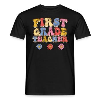 Erste Klasse Klassenlehrer ich bin Lehrer - Männer T-Shirt - Schwarz - Vorne - AI Model Male 178 light (178cm)