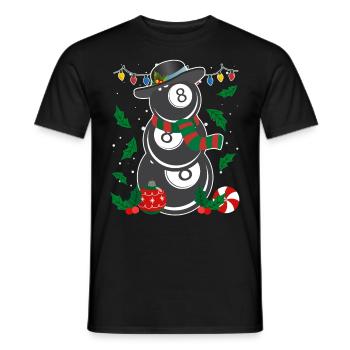 8-Ball Billard Spieler Billiard - Männer T-Shirt - Schwarz - Vorne - AI Model Male 178 light (178cm)
