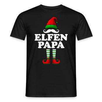 Elfen Papa Weihnachten Vater Elfen Familie - Männer T-Shirt - Schwarz - Vorne - AI Model Male 178 light (178cm)