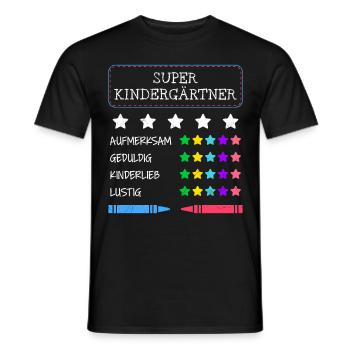 Definition ich bin ein super Kindergärtner - Männer T-Shirt - Schwarz - Vorne - AI Model Male 178 light (178cm)