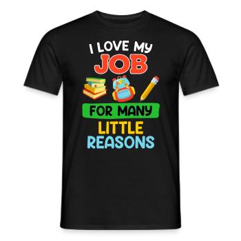 Kindergarten I love my job as an educator - Men's T-Shirt - black - Front - AI Model Male 178 light (178cm)