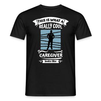 So sieht ein cooler Pfleger aus Altenpfleger - Männer T-Shirt - Schwarz - Vorne - AI Model Male 178 light (178cm)