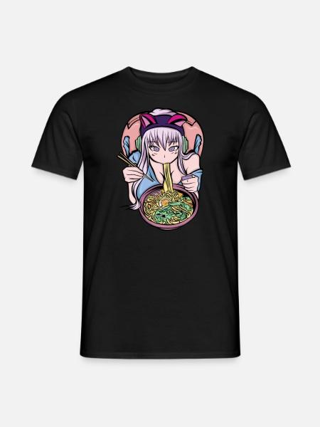 Anime Anime Manga Anime Mädchen - Männer T-Shirt - Schwarz